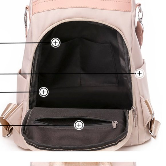 Waterproof Oxford backpack for women against theft